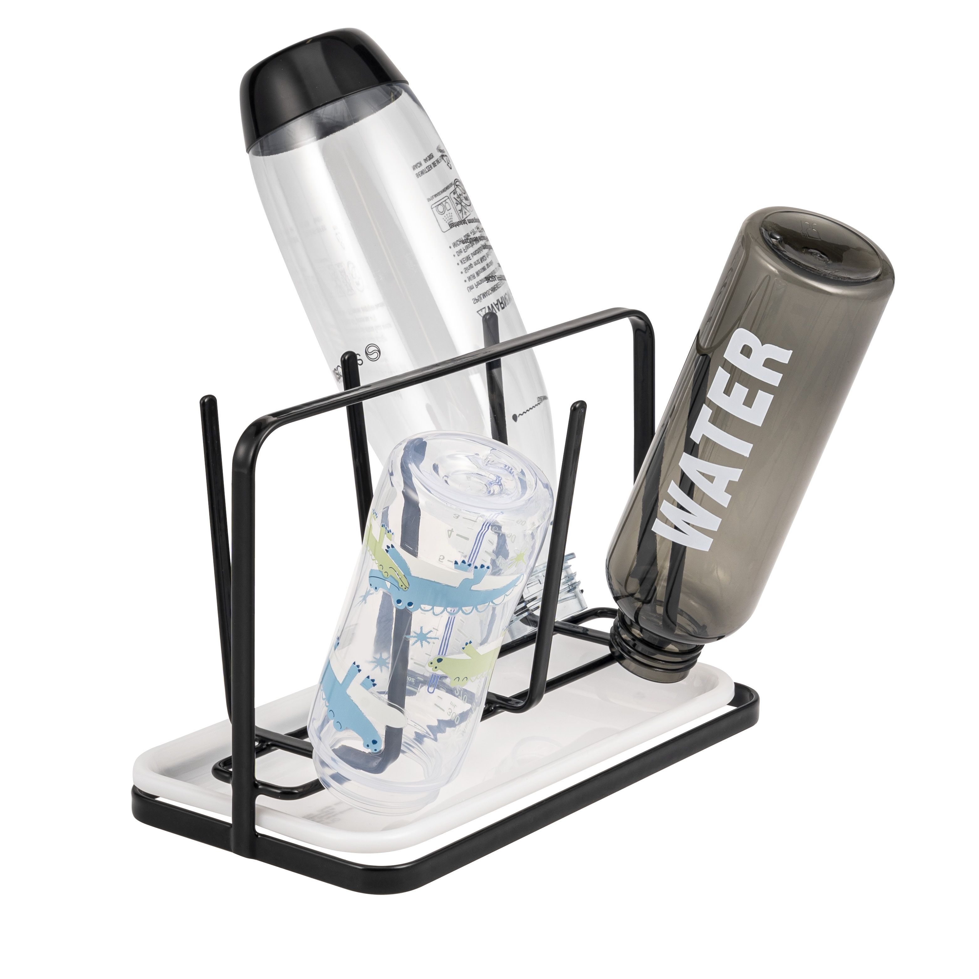 Abtropfgestell für 6 Kunststoffflaschen, Flaschenständer für Sodastream, Air up, Babyflaschen