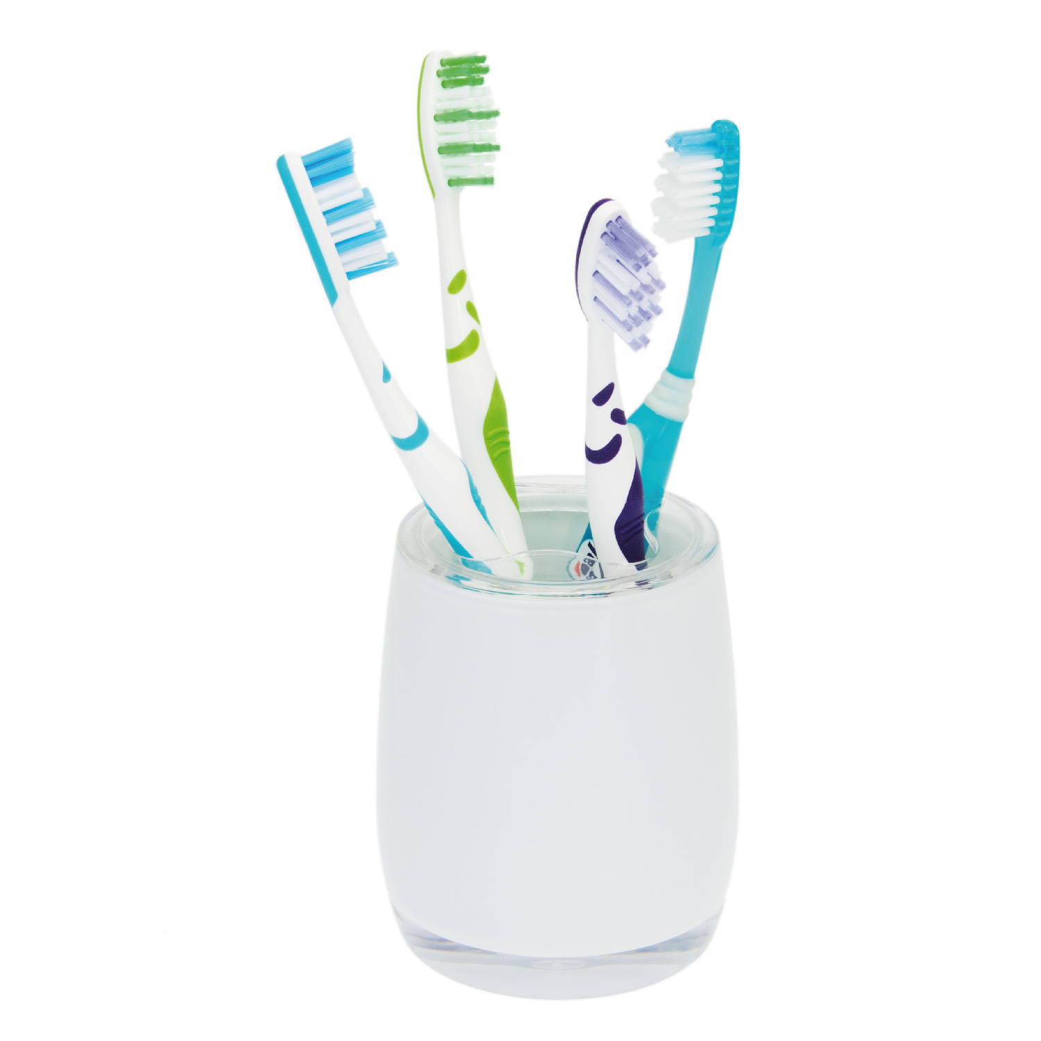 Bad-Serie SAVONA Zahnbürstenbehälter aus Kunststoff, weiß