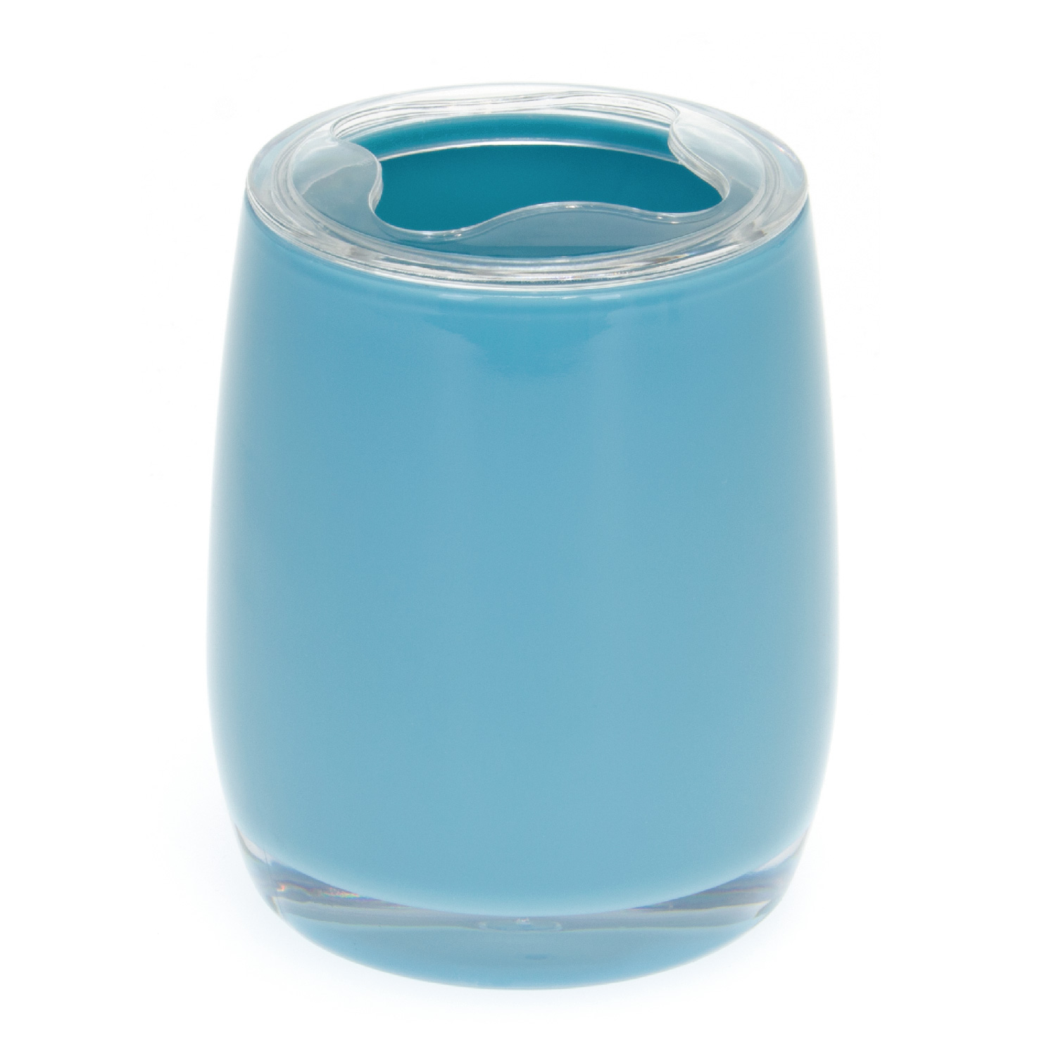 Bad-Serie SAVONA Zahnbürstenbehälter aus Kunststoff, blau