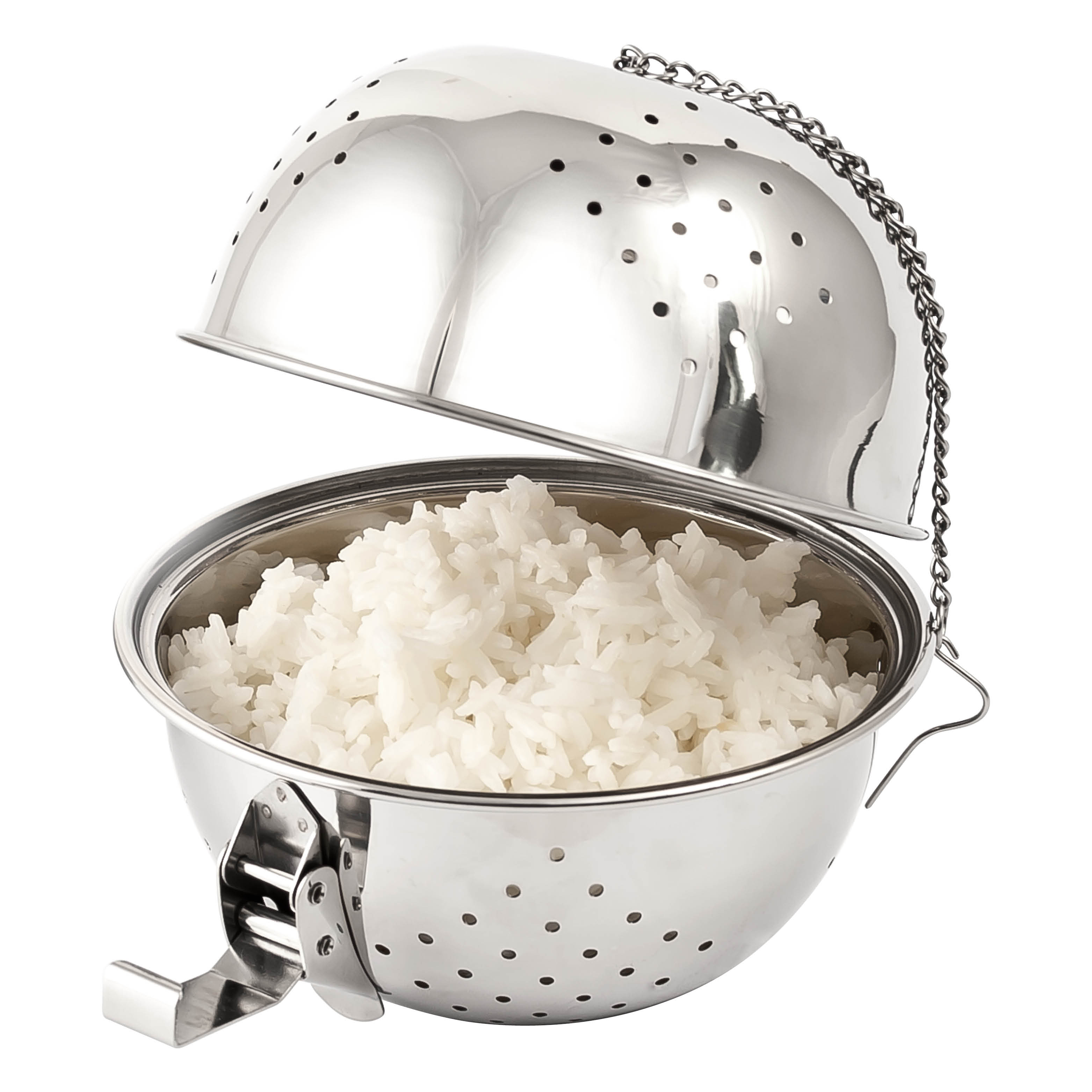 Reis-Kochkugel, aus Edelstahl, für bis zu 400 g Reis
