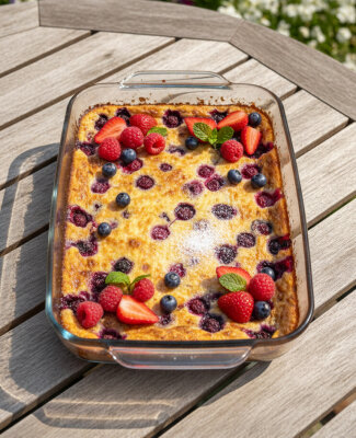 Beeren-Quarkauflauf – fruchtig, proteinreich &amp; perfekt fürs Meal Prep - Beeren-Quarkauflauf – fruchtig, proteinreich &amp; schnell | Meal Prep Rezept