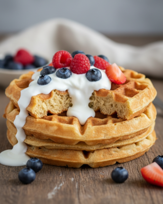 Protein Power Waffles – fluffig, eiweißreich &amp; perfekt für Frühstück oder Snack - Protein Power Waffles – fluffig, eiweißreich &amp; perfekt für Frühstück oder Snack