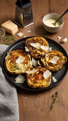 Geröstete Kohl-Steaks mit Parmesan – Einfach &amp; Knusprig - Geröstete Kohl-Steaks mit Parmesan – Knusprig &amp; Lecker