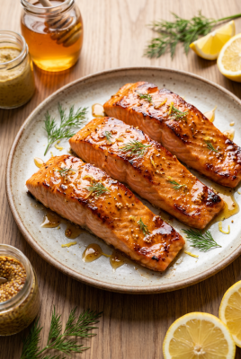 Honig-Senf-Lachs vom Flammlachshalter - Honig-Senf-Lachs vom Grill – Saftiger Lachs vom Flammlachshalter