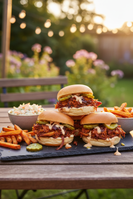 Vegane BBQ-Jackfruit-Slider: Die pflanzliche Burger-Alternative - Vegane BBQ-Jackfruit-Slider – Einfaches Burger Rezept