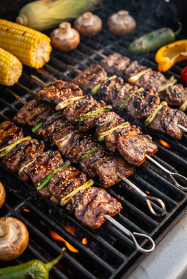 Koreanische Bulgogi-Beef-Spieße vom Grill - Bulgogi-Beef-Spieße vom Grill – Koreanisches BBQ Rezept