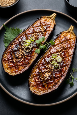 Miso-Aubergine vom Grill: Veganes Umami-Rezept - Miso-Aubergine vom Grill – Veganes Rezept mit Umami-Geschmack