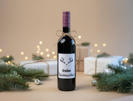 DIY-Weinetikett – Persönliche Botschaft für besondere Genussmoment - DIY-Weinetiketten für Weihnachtswein – Persönliche Botschaft, edel &amp; individuel