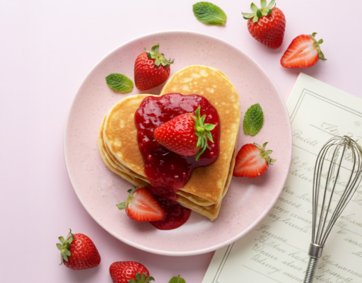 Frühstück mit Herz: Leckere Rezeptideen für besondere Momente - Herz-Pfannkuchen Rezeptideen – Süßes Frühstück für Muttertag &amp; Valentinstag