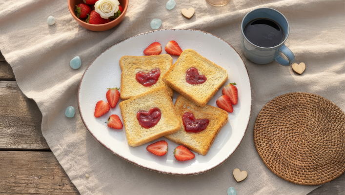 Herztoast: Kreative Frühstücksidee für Valentinstag &amp; Muttertag - Herztoast für Valentinstag | Romantische Frühstücksideen