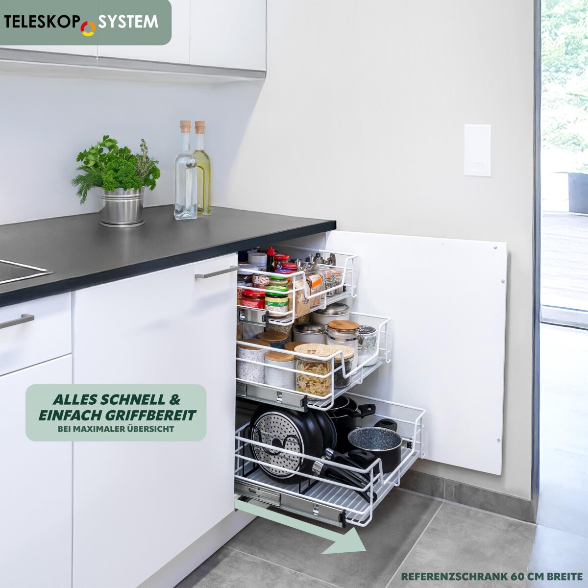 bremermann Teleskopschublade für 60 cm
