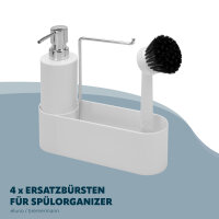 Spülbecken-Set Ersatzbürstenkopf 4er Set