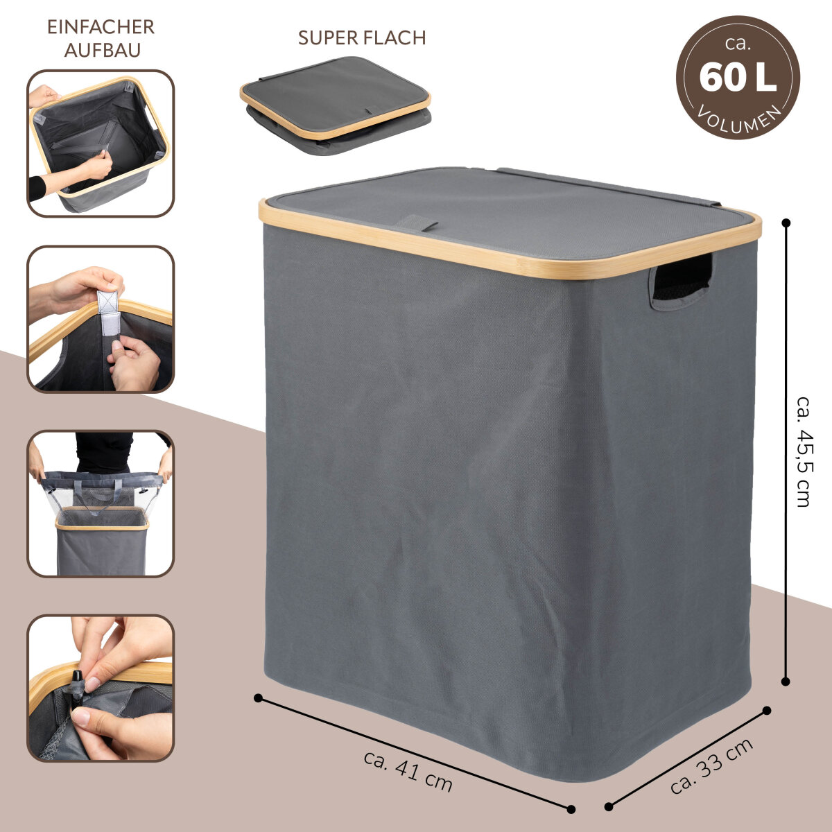 Wäschesammler 60 L, 32,99 €