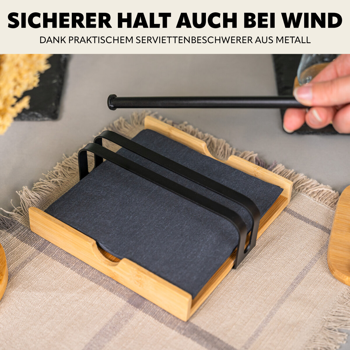 Serviettenhalter Angebot Serviettenhalter Aus Bambus  Natrlicher  Serviettenstnder Fr Den Tisch, Hellbraun
