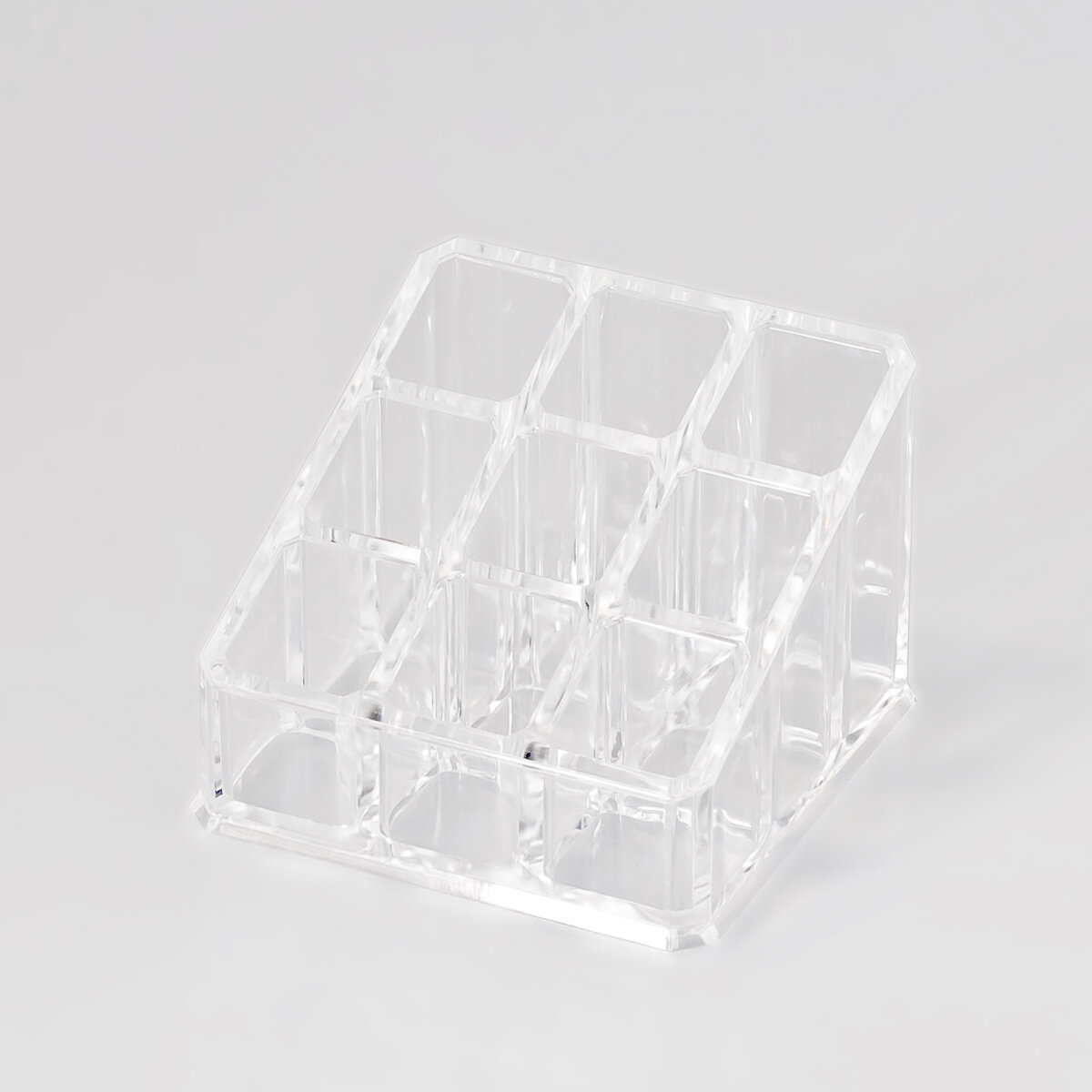 Bremermann® Kosmetik-Organizer In Herzform | 8 Fächer Für Lippenstifte & Nagellacke | Transparent | 11,6 X 5,9 Cm