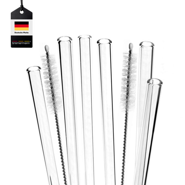 Glas-Trinkhalme 20cm