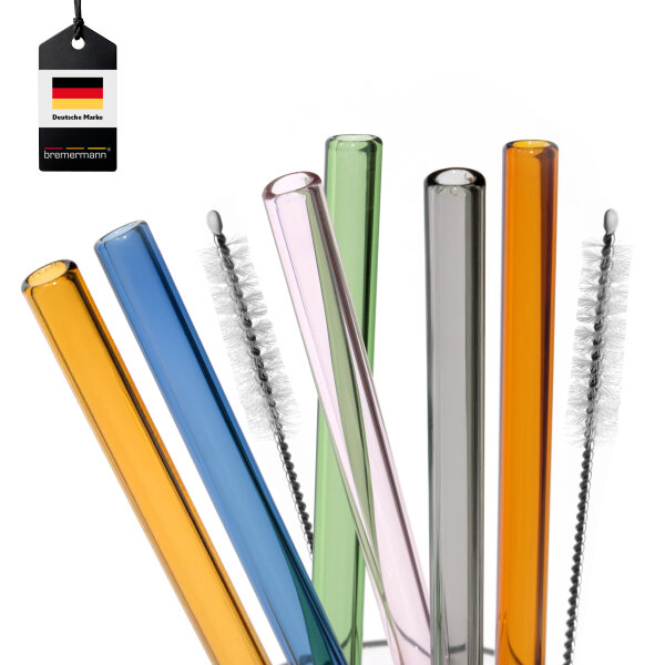 Glas-Trinkhalme 25cm