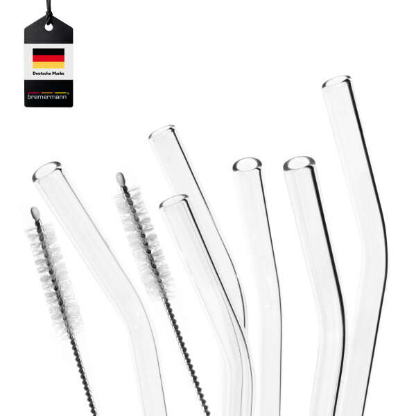 Glas-Trinkhalme 20cm