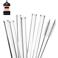 Glas-Trinkhalme 20cm