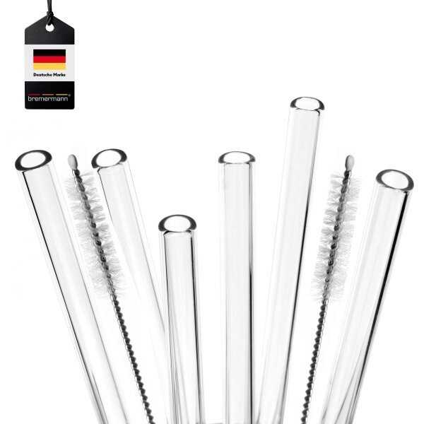 Glas-Trinkhalme 15cm