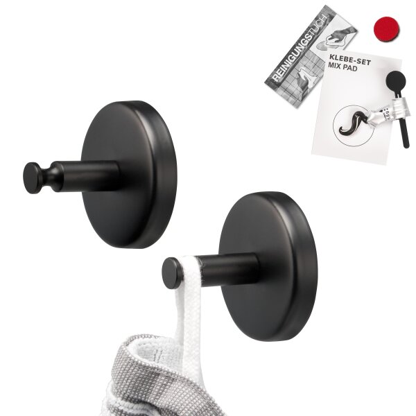 Handtuchhaken PIAZZA BLACK 2er Set