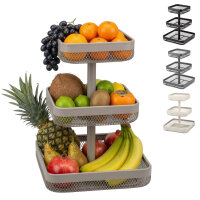 3-stöckige eckige Obstetagere 20 cm, 25 cm und 30 cm