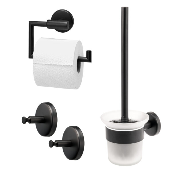 Badezimmer-Set PIAZZA BLACK 3tlg.