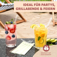 Glas-Trinkhalme 15cm