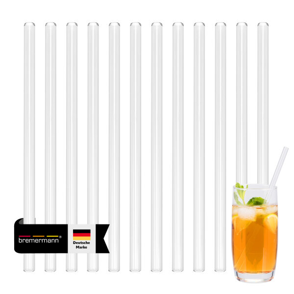 Glas-Trinkhalme 20cm