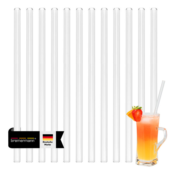 Glas-Trinkhalme 25cm