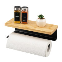 Küchenrollenhalter mit Bambusablage