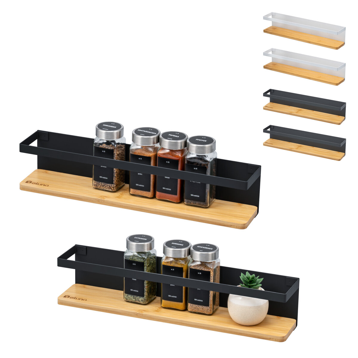 Gewürzregale 2er Set mit Bambusboden, 29,99 €