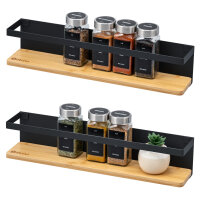 Gewürzregale 2er Set mit Bambusboden