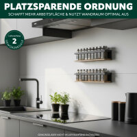 Gewürzregale 2er Set mit Bambusboden