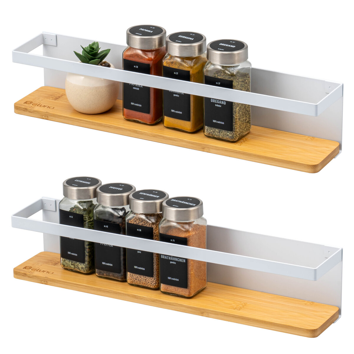 Gewürzregale 2er Set mit Bambusboden, 39,99 €