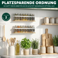 Gewürzregale 2er Set mit Bambusboden