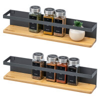 Gewürzregale 2er Set mit Bambusboden