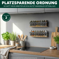 Gewürzregale 2er Set mit Bambusboden