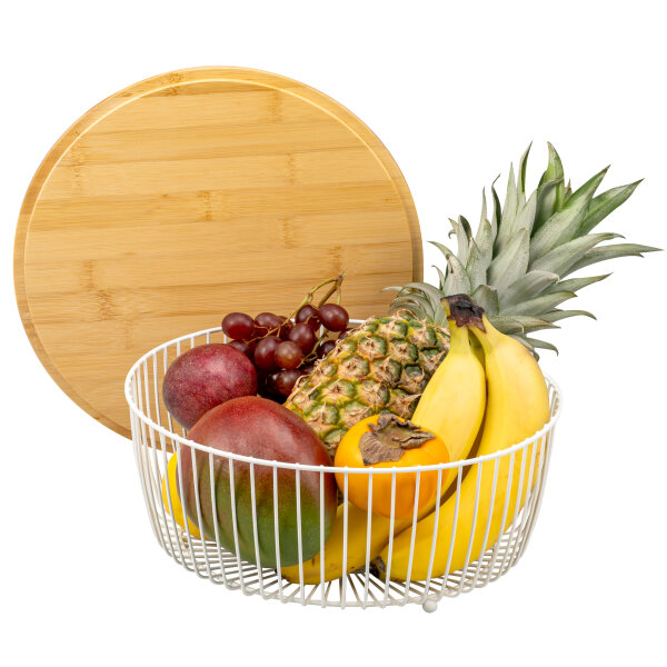 Obstkorb mit Bambusdeckel