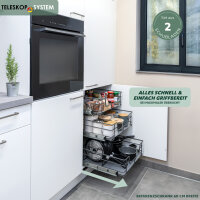 Teleskopschublade 50 cm 2er Set
