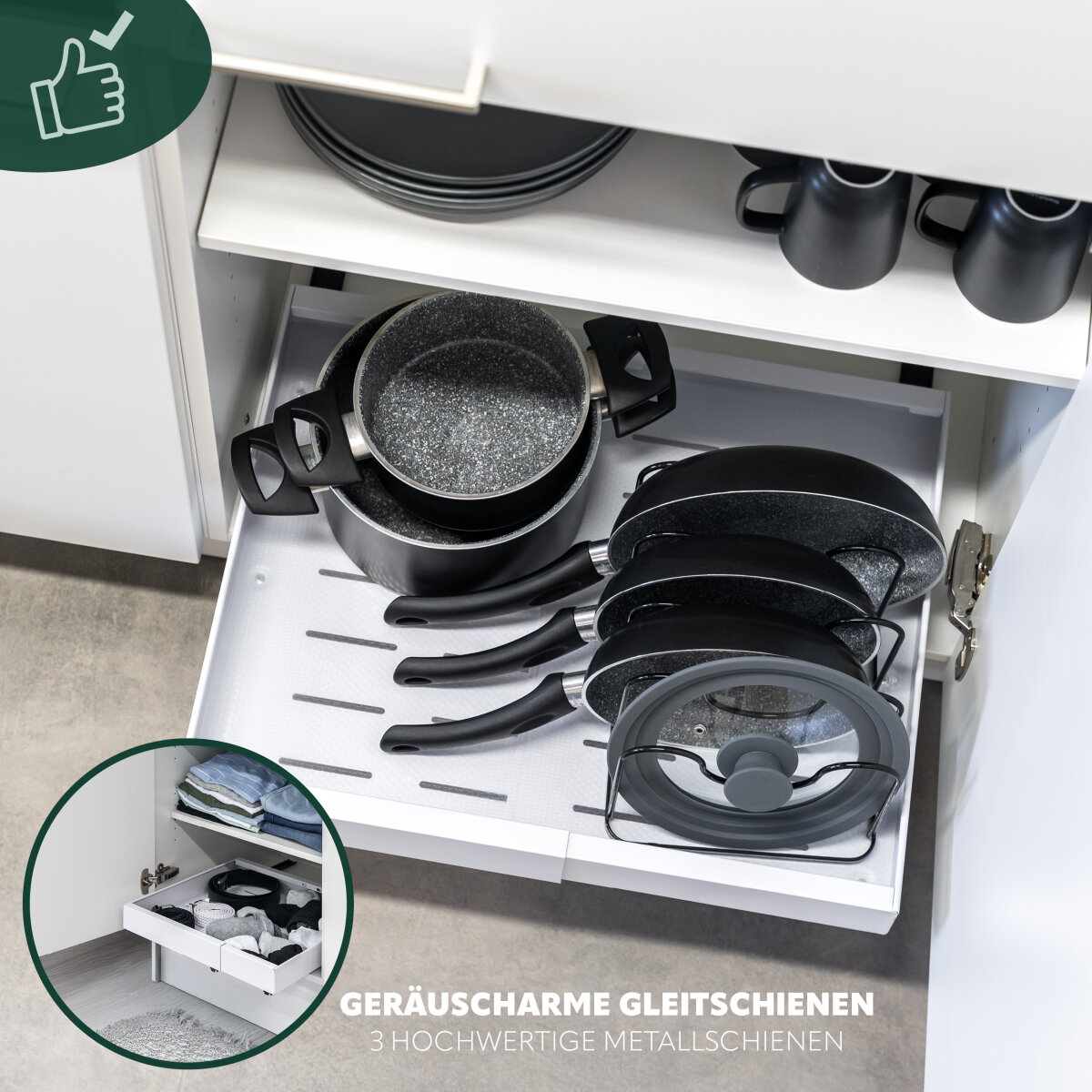 Teleskopschublade 43-67 cm 2er Set, 62,99 €