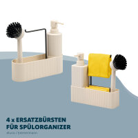 Spülorganizer-Set Ersatzbürstenkopf 4er Set