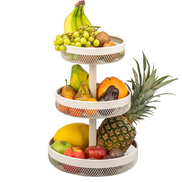 3-stöckige runde Obstetagere Ø 20 cm, 25 cm und 30 cm