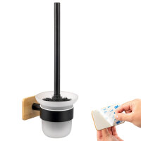WC-Garnitur PIAZZA BLACK TAPE BAMBUS