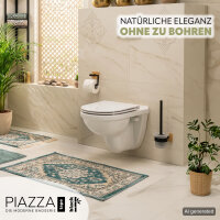 WC-Garnitur PIAZZA BLACK TAPE BAMBUS