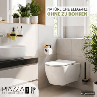 Toilettenpapierhalter PIAZZA BLACK TAPE BAMBUS