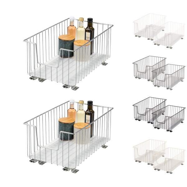 Schrank-Korbauszug 30 cm 2er Set