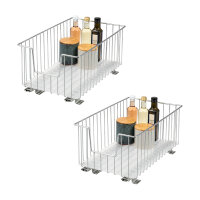 Schrank-Korbauszug 30 cm 2er Set
