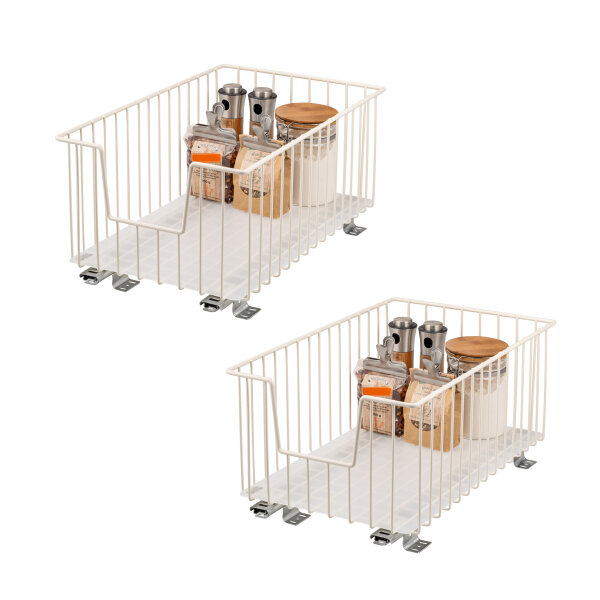 Schrank-Korbauszug 30 cm 2er Set