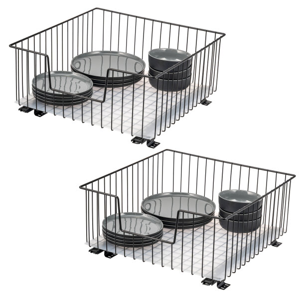 Schrank-Korbauszug 50 cm 2er Set